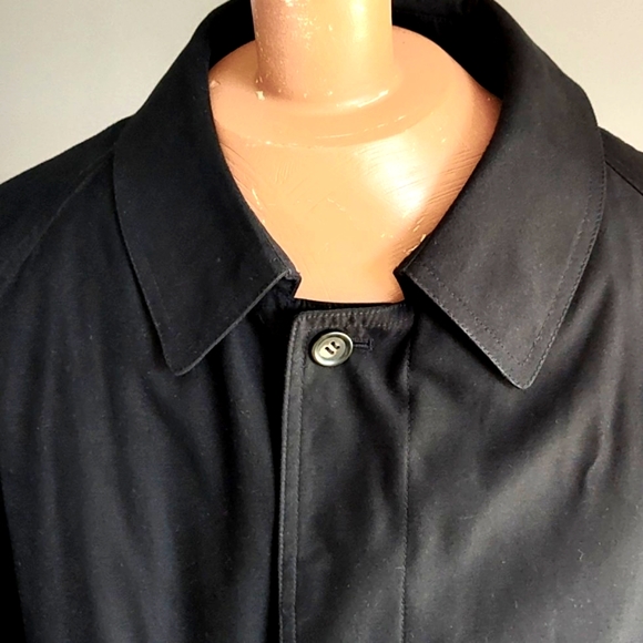 Ralph Lauren Black Single Breasted Trench Coat with Removable Wool Lining 42R - Picture 3 of 15